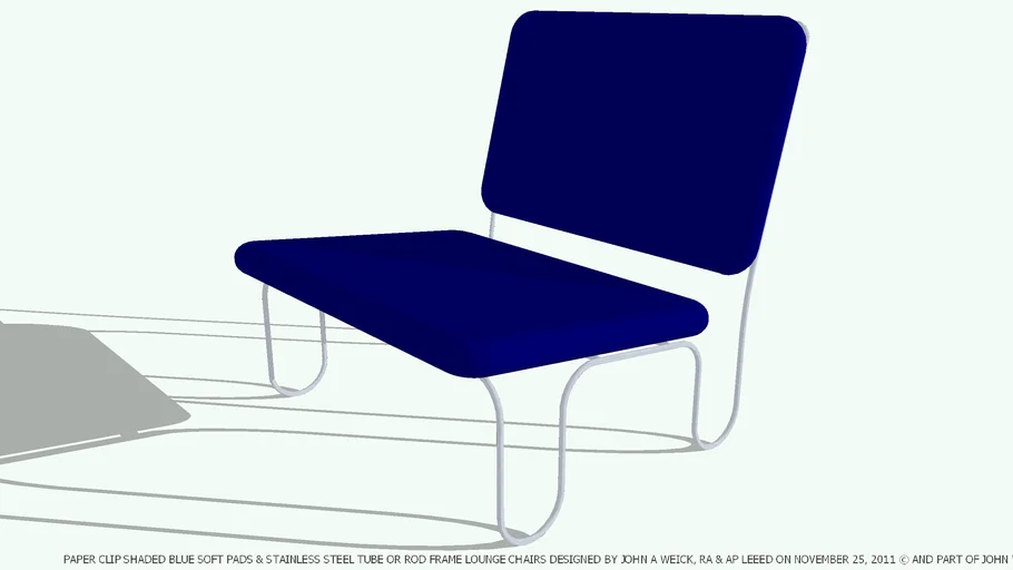 LOUNGE CHAIR SHADED BLUE BY JOHN A WEICK RA AP LEED 3D Warehouse