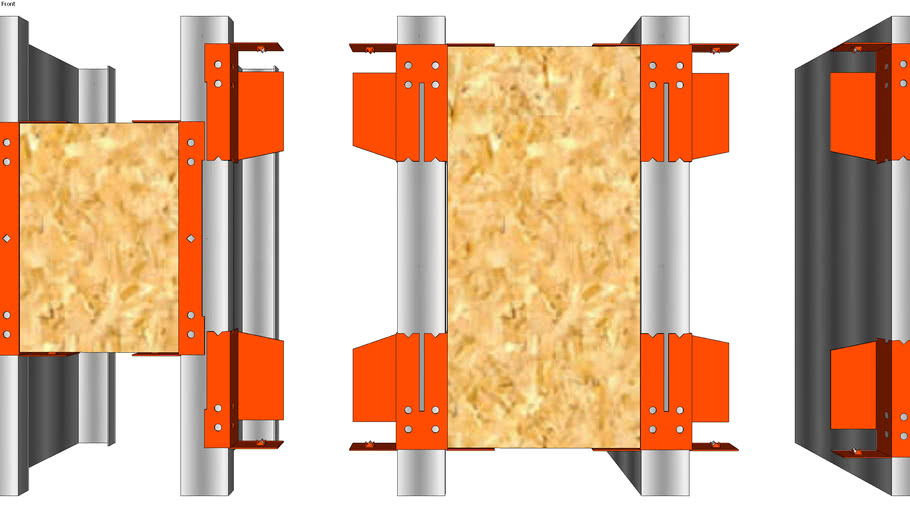 Backing Clips for plywood and Mantisback backing 3D Warehouse