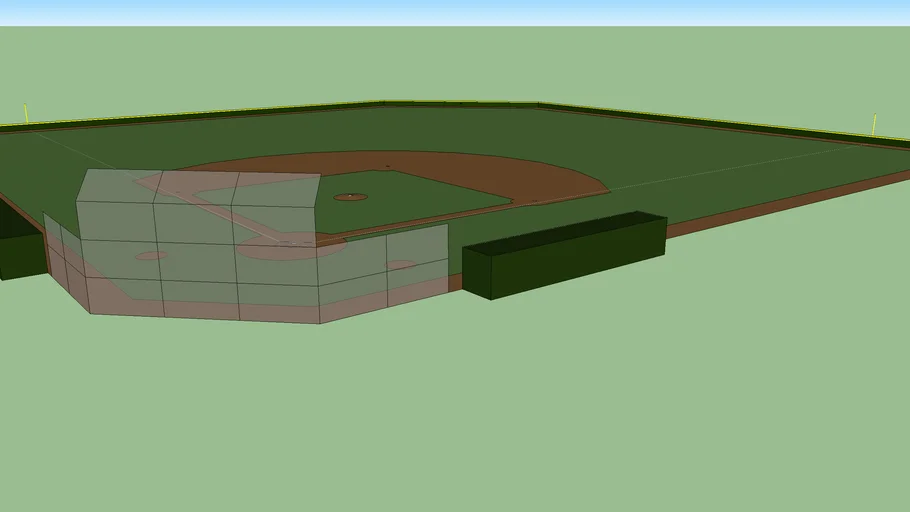 typical middle school baseball field 3D Warehouse