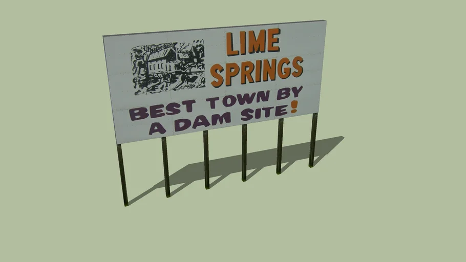 Sign Lime Springs, Iowa 3D Warehouse