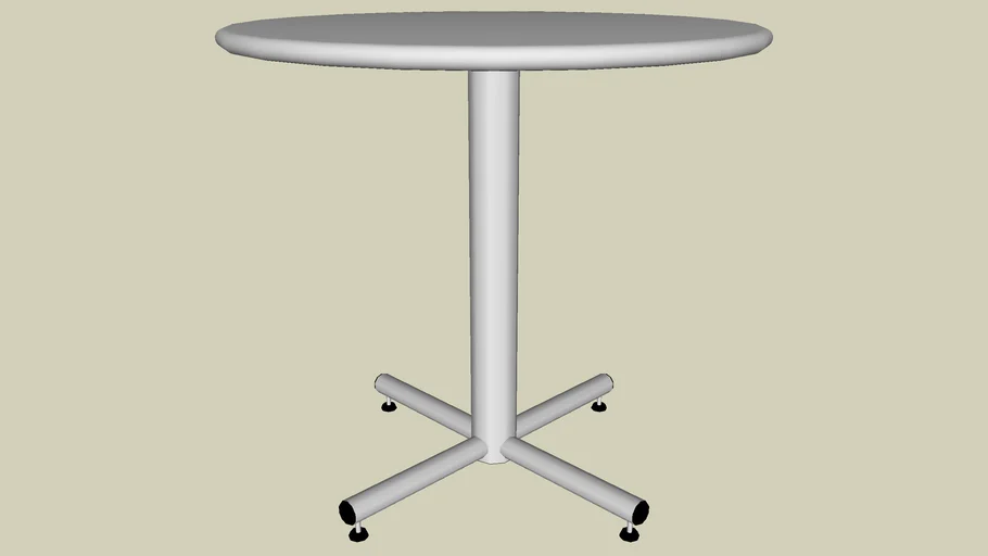 Forms+Surfaces Cross Table, 30' round table top, 24' base | 3D Warehouse