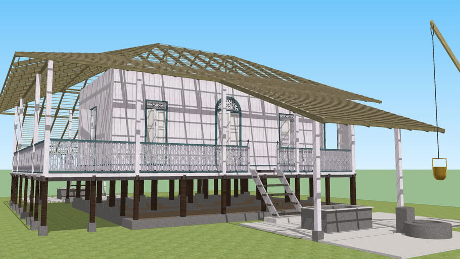 white musolla (surau putih) in Duyong Island Terengganu | 3D Warehouse