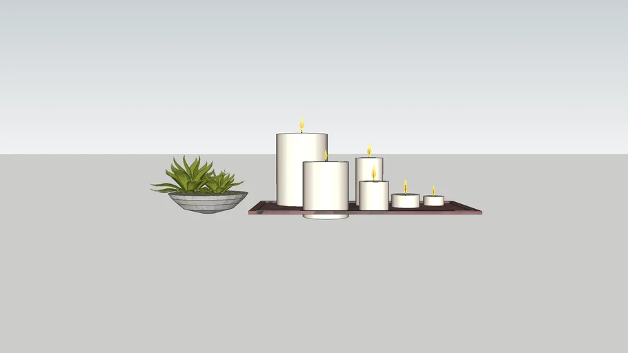 Candles Decor BPF Series 3D Warehouse