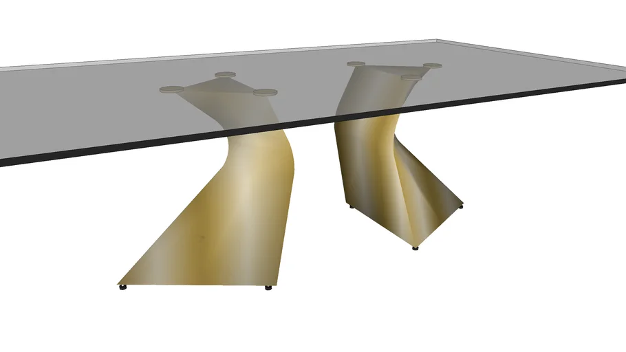 82377 Coffee Table Gloria Gold 140x82cm