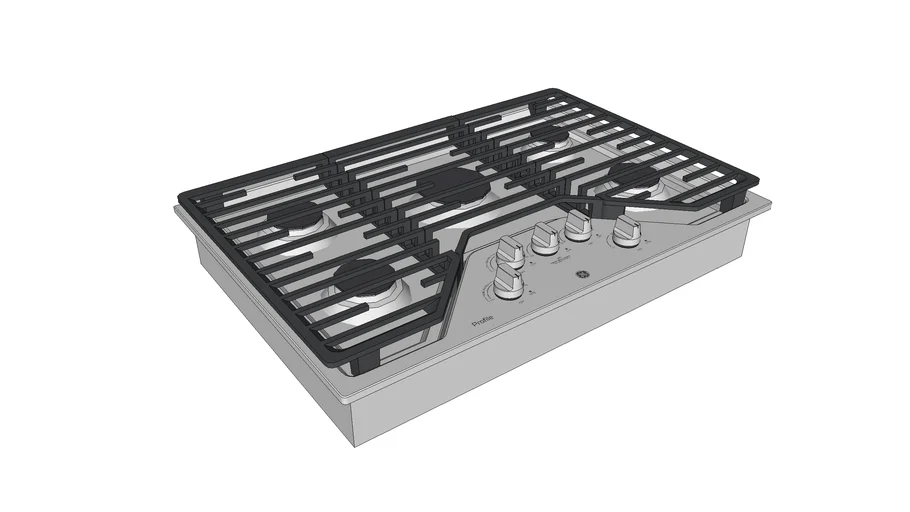 GE Profile 30' BuiltIn Gas Cooktop with 5 Burners and Optional Extra