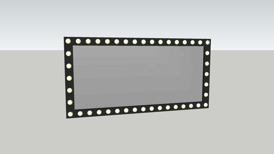 Bathroom mirror 120 x 60cm with led lights | 3D Warehouse