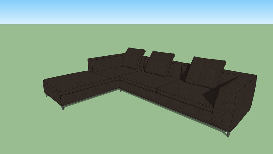 B&B Italia Michel Club Sofa | 3D Warehouse