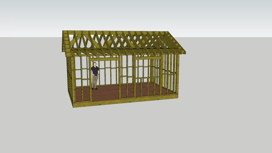 timber frame building | 3D Warehouse