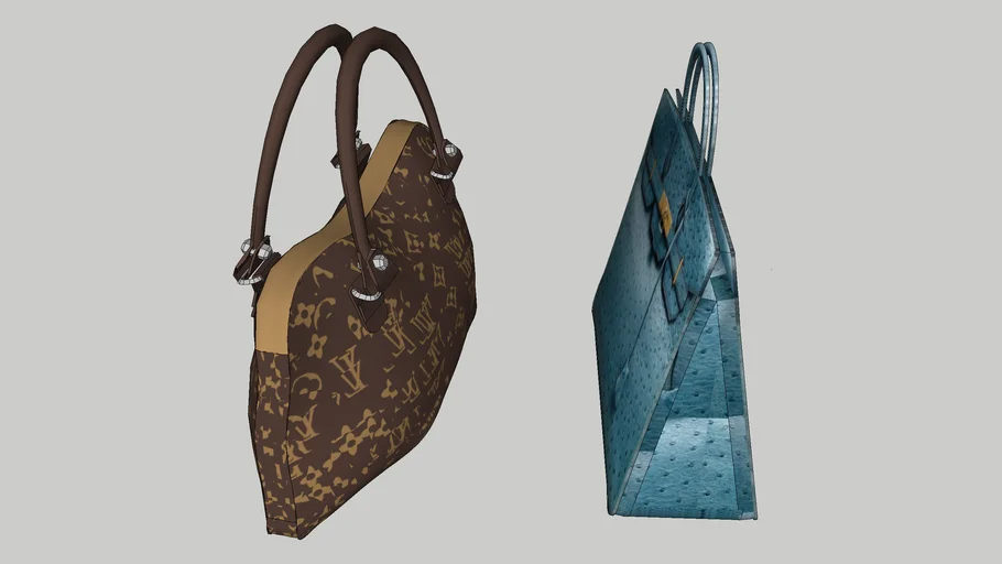 louis vuitton leather bag 5 3D Model