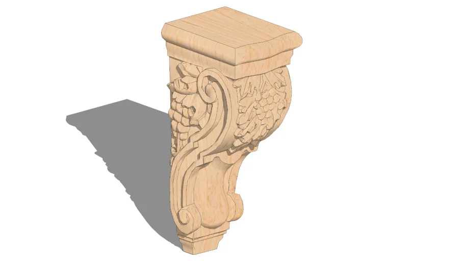 01901005-1 Large Grape Corbel ( 5.5" x 7" x 15" )