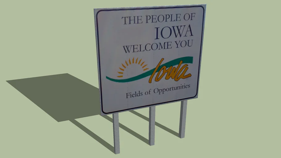 Welcome Sign Iowa
