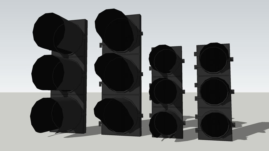 general electric Canadian 8 and 12 inch traffic signal housings 3D