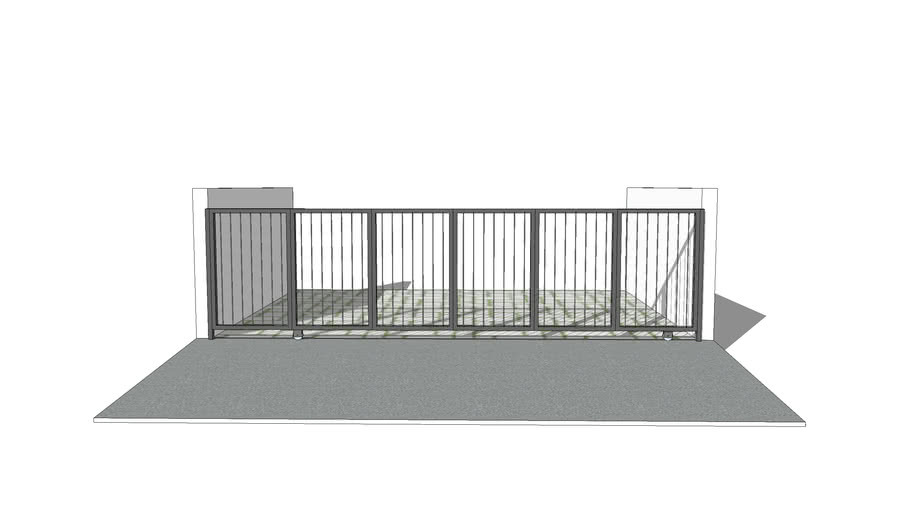 Pagar Lipat Tinggi 1,5m | 3D Warehouse