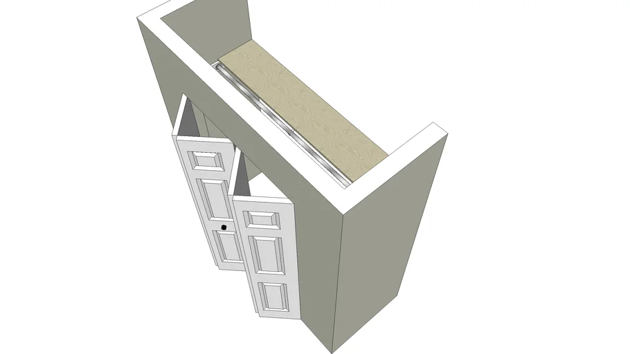 BASIC, Average Closet 72'W x 28'D with pole, shelf and bifold doors