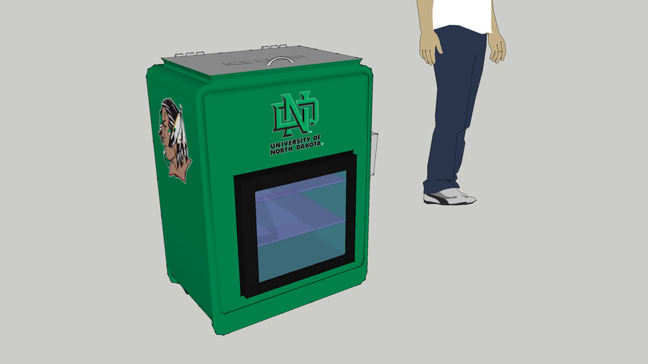 University of North Dakota Themed Soda Cooler 'Jr.' Ice Chest 3D