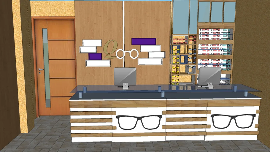 dr glasses display room 3D Warehouse