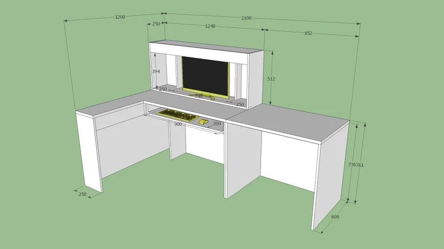 computer desk | 3D Warehouse