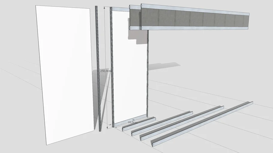 Modular system for exhibition stand 3D Warehouse