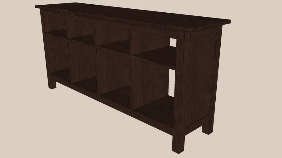 HEMNES console table blackbrown.skp 3D Warehouse