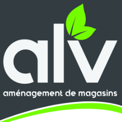 ALV Meuble caisse en Ligne avec PMR d'angle et Plateaux Bois - ALV