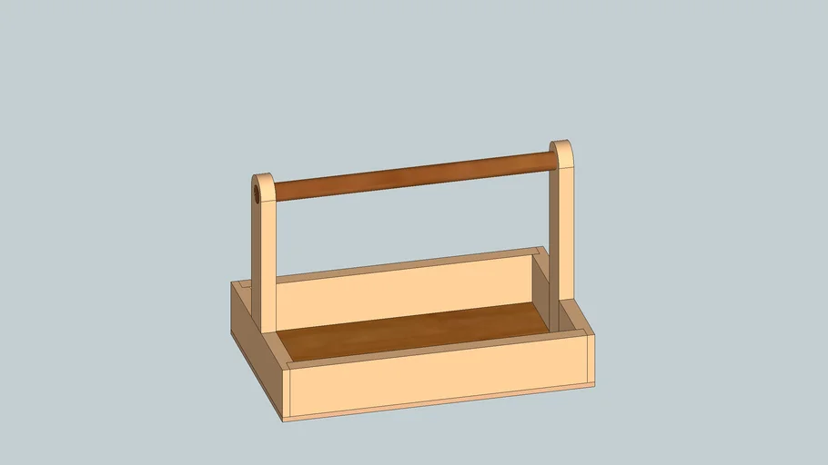 Wood carry tray 3D Warehouse