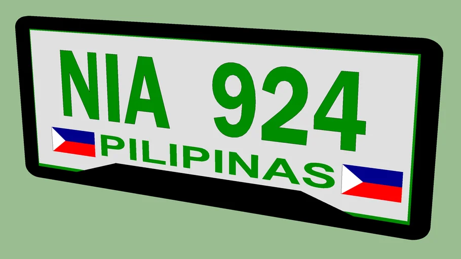 Philippine Plate Number(Private Vehicle) 3D Warehouse