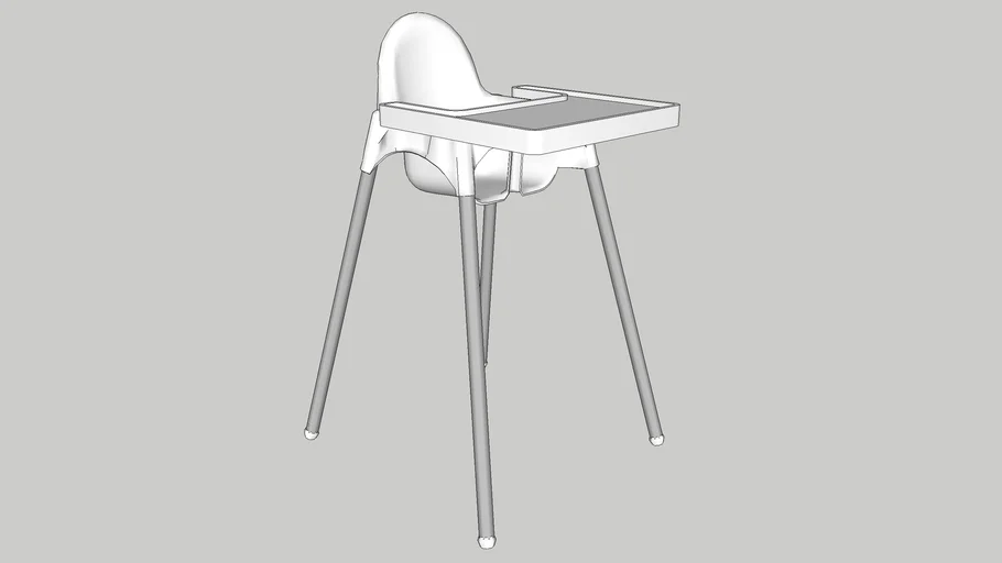 IKEA ANTILOP with tray Kinderstoel met | 3D Warehouse
