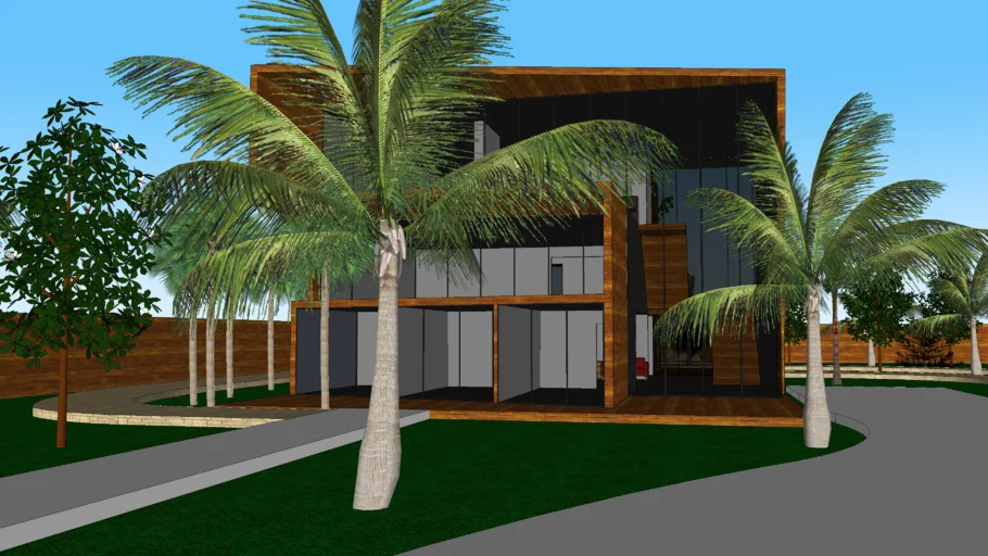 Tropical Modern House with Exotic Garden