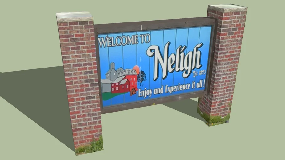 Welcome Sign Neligh, Nebraska