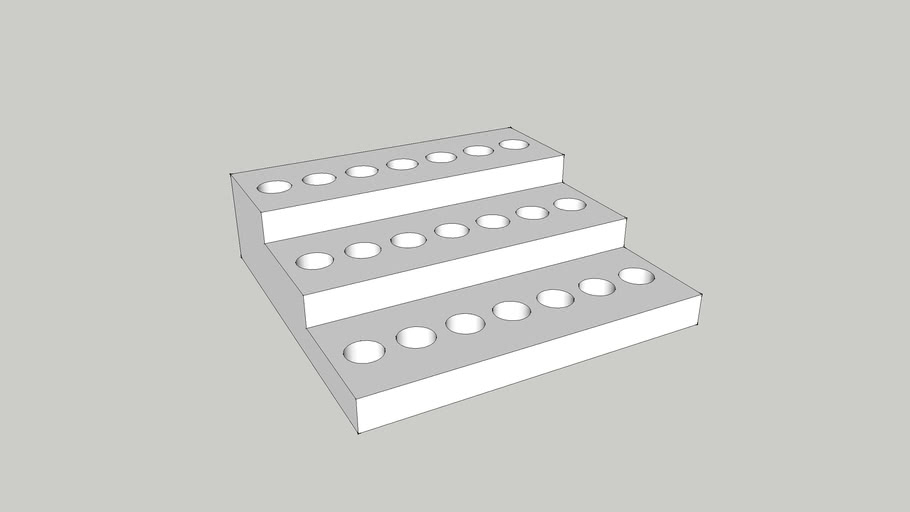 Tiered tube rack | 3D Warehouse