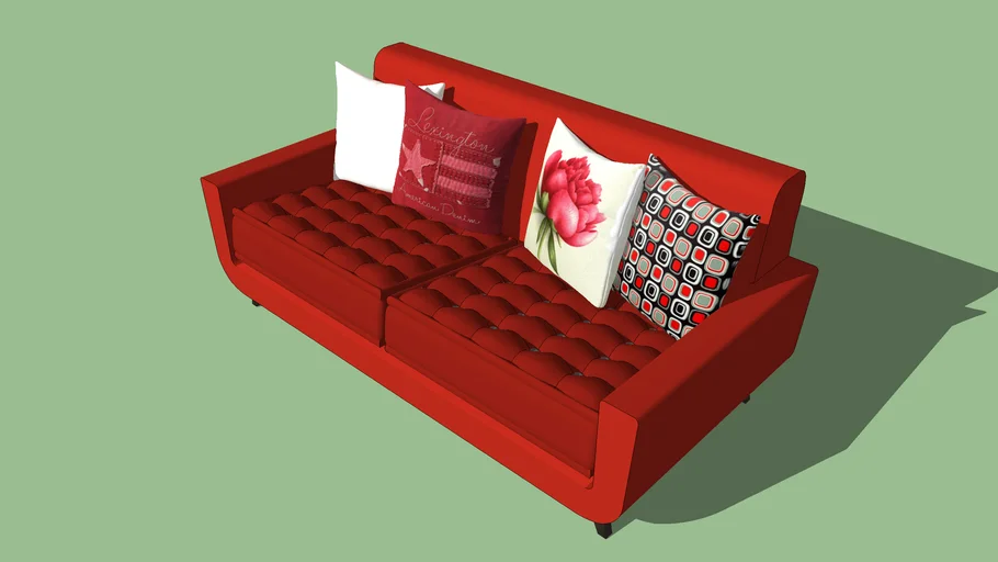 Couch red | 3D Warehouse