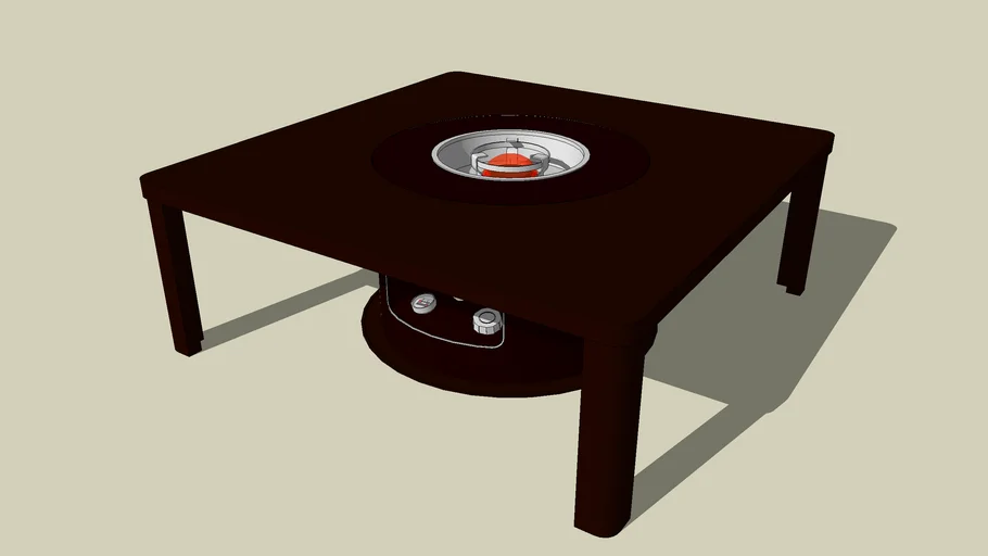 Japanese kerosene stove with low table ～コロナサロンヒーター