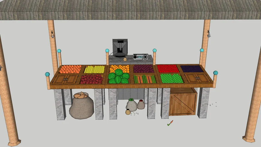 final finished stall | 3D Warehouse