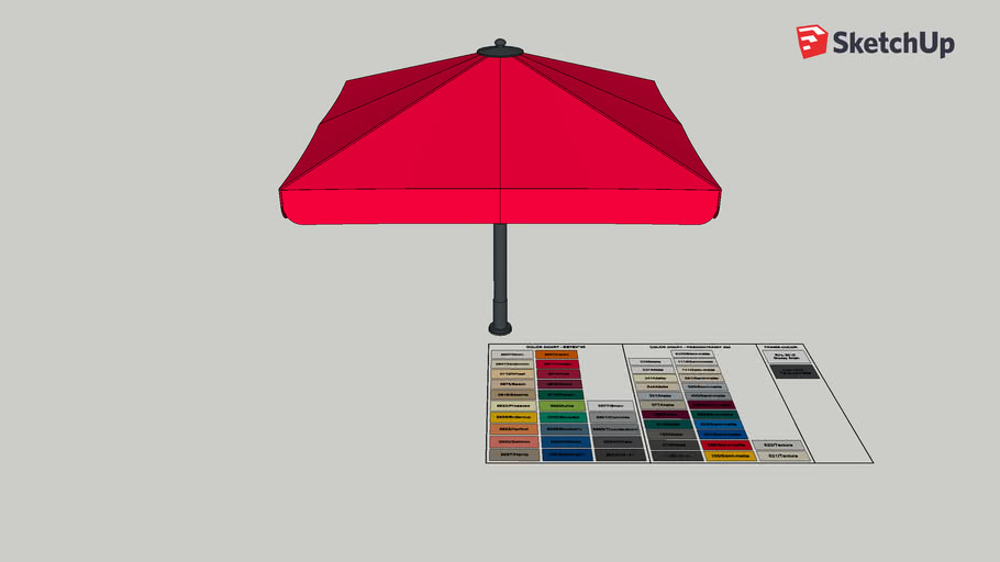 Bahama Jumbrella 3 5x3 5 Permanent Valance 3D Warehouse