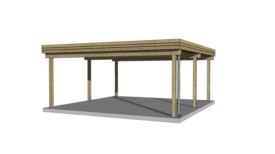carport independant 6 x 6 | 3D Warehouse