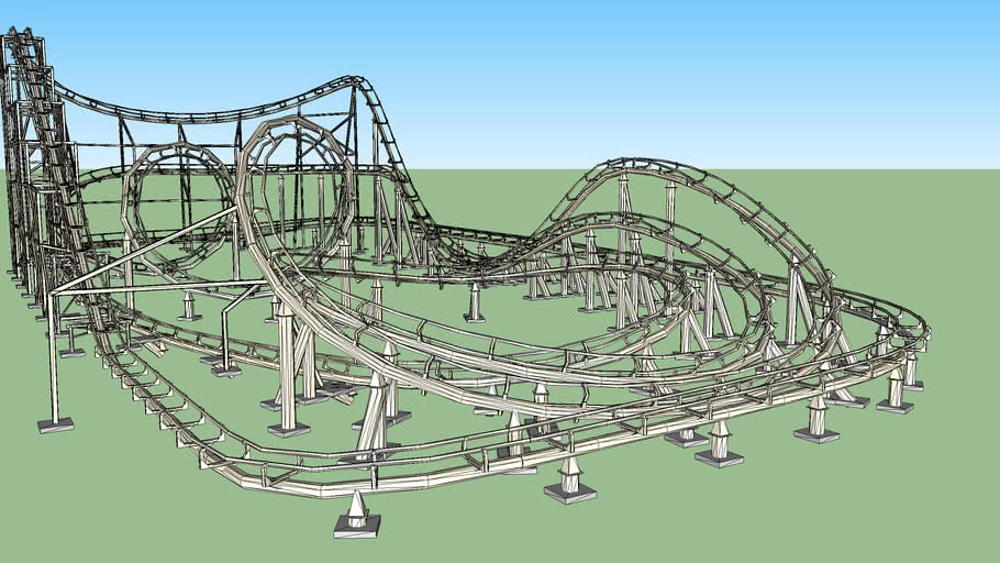 corkscrew flamingo land 3D Warehouse