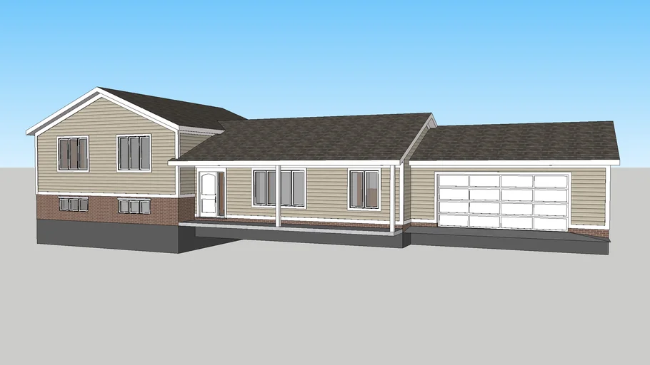 split-level-house-1970s-1980s-suburban-3d-warehouse