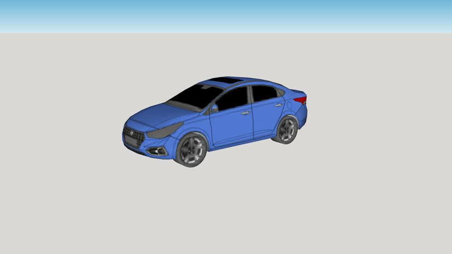 Hyundai solaris 3d model