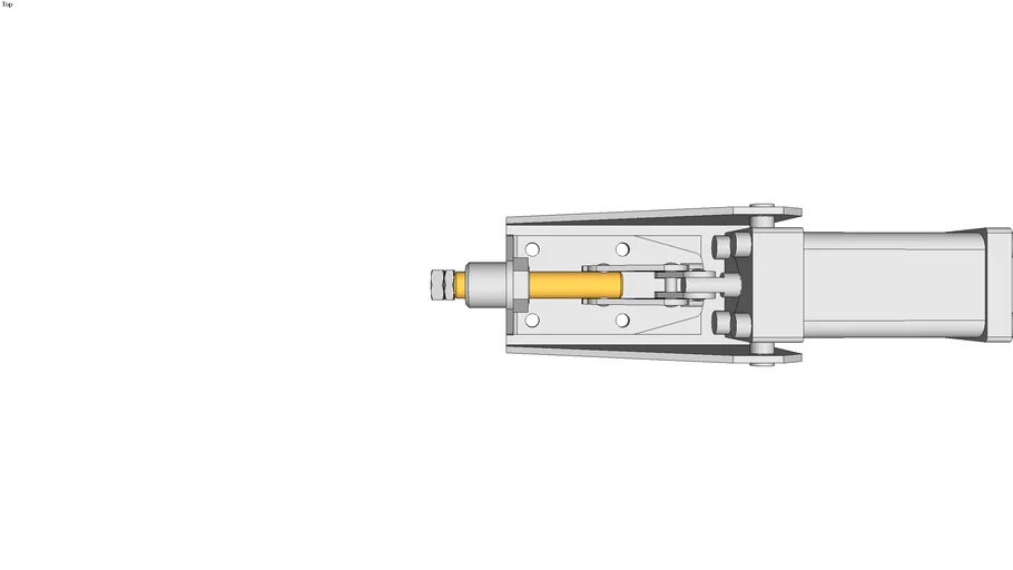 Air powered toggle clamp, horizontal clamping, 200 daN 3D Warehouse