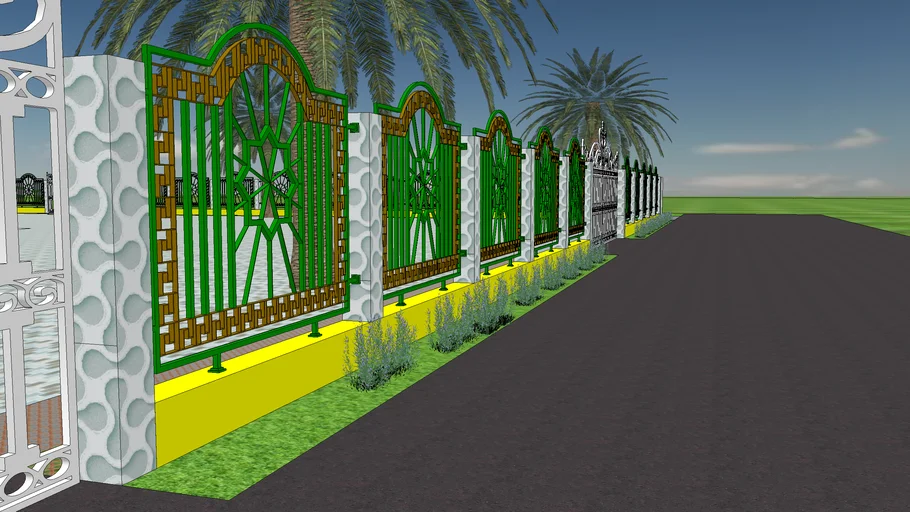 Pagar Masjid Kartiasa Sambas Konesp 3d Warehouse