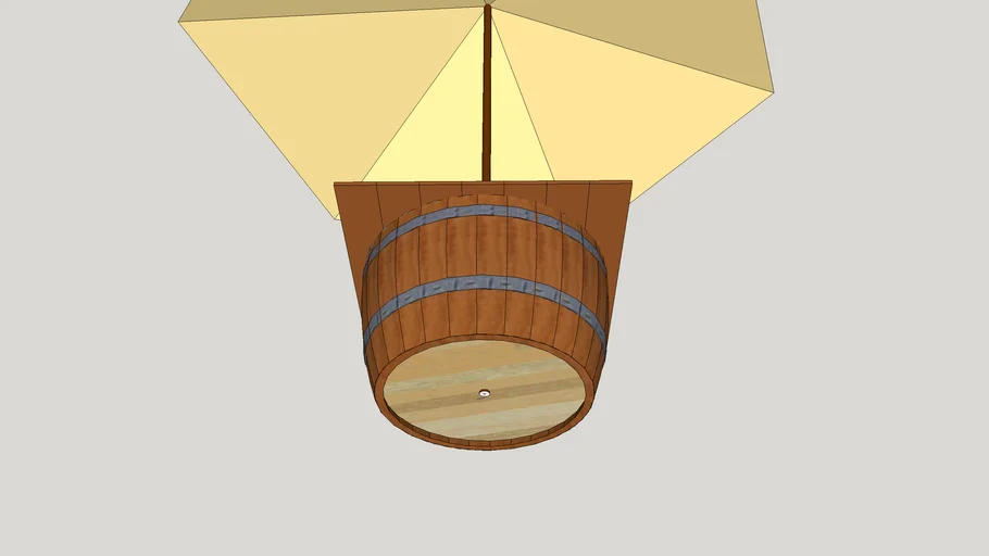 wine barrel table with umbrella 3D Warehouse