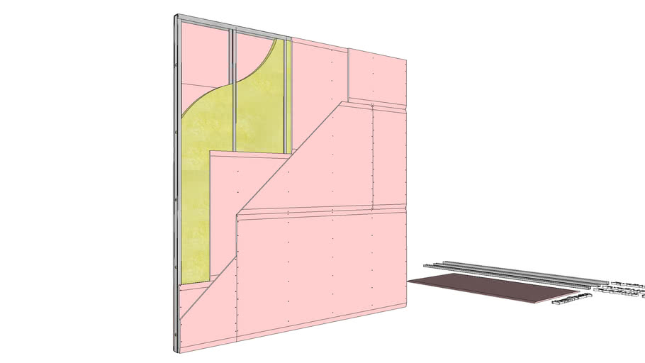 Jayaboard SS22 Hours Fire Rated Gypsum Partition 3D Warehouse