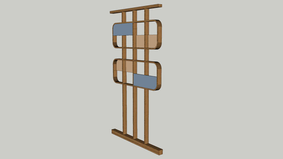 wooden partition 3D Warehouse