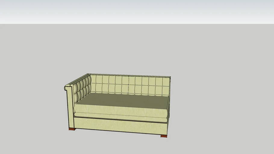 Hickory Chair Kent Tufted LAF Sofa 3D Warehouse