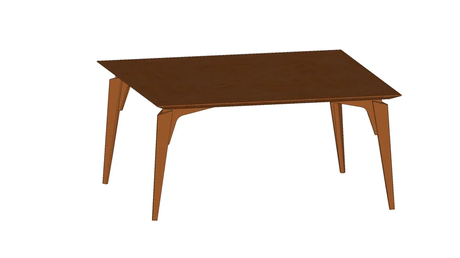 MESA DE JANTAR - NEO PLUS LX TAMPO DE MADEIRA - WOOD MOBILI | 3D Warehouse