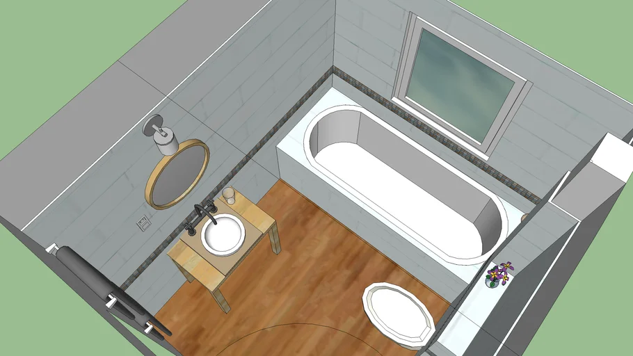 Small bathroom layout 2 | 3D Warehouse