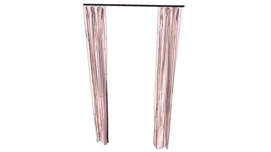 paire rideaux, roses bleues ,clarté 1m,42 h x0,81 large prets a placer