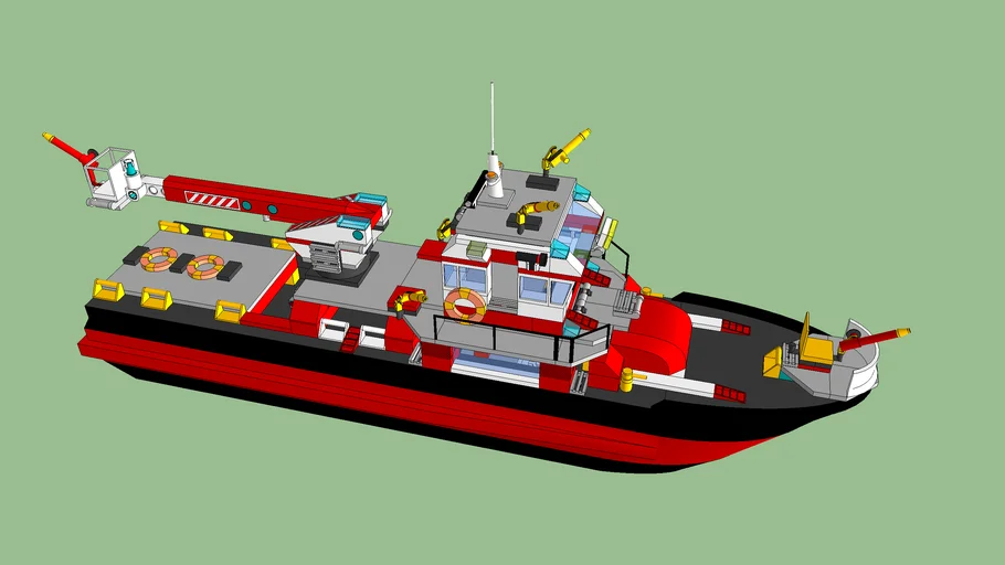 hongersnood Elektronisch Steil Lego Brandweerboot | 3D Warehouse