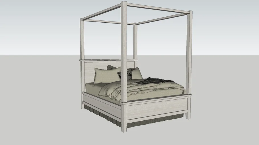 FARMHOUSE CANOPY BED 3D Warehouse
