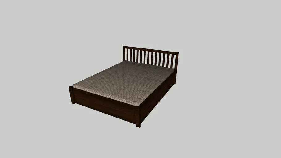 JYSK Tonia Bed Pine Coffe 3D Warehouse
